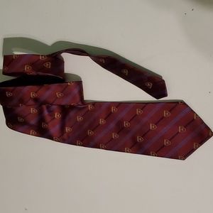 NEW Brooks Brothers men's stain resistant burgundy with blue striped silk tie